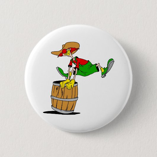 Rodeo Clown Ronde Button 5,7 Cm (Voorkant)