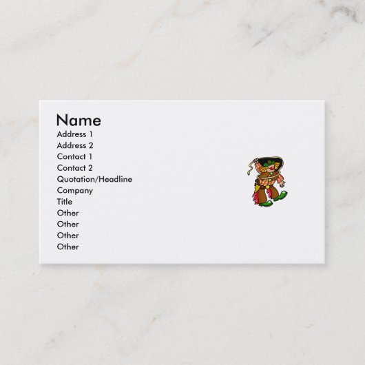 Rodeo Clown Visitekaartje (Voorkant)