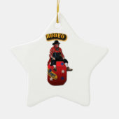 Rodeo Clowns met tekst Keramisch Ornament (Voorkant)