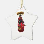 Rodeo Clowns met tekst Keramisch Ornament (Links)
