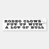RODEO CLOWNS VERDRAGEN MET STIER BUMPERSTICKER (Voorkant)