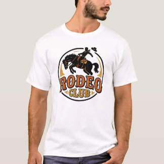 Rodeo Club Vintage Cowboy Stampende Bronco Western T-shirt