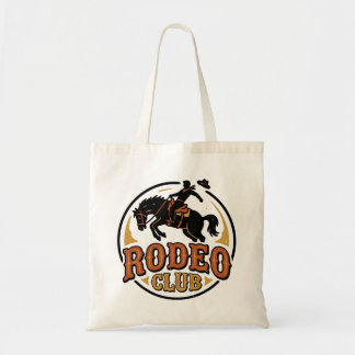 Rodeo Club Vintage Cowboy Stampende Bronco Western Tote Bag