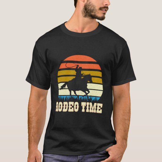 Rodeo Cow Lasso Boots Horse Ranch Rodeo Time T-shirt (Voorkant)