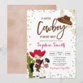 Rodeo Cowboy Baby shower Kaart (Voorkant / Achterkant)