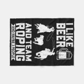 Rodeo Cowboy Barrel Racing Team Roping Horseback R Fleece Deken (Voorkant (Horizontaal))