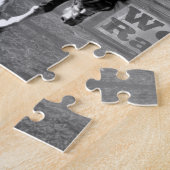 Rodeo Cowboy Bokkend Paard 8 Seconden Om Te Scoren Legpuzzel (Zijkant)