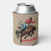 Rodeo Cowboy Bronc Rider Blikjeskoeler (Blikje Achterkant)