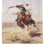 Rodeo Cowboy Bronc Rider Shower Curtain Douchegordijn (Voorkant)