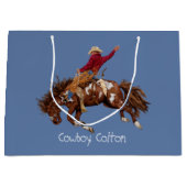 Rodeo Cowboy Bronco Buster Groot Cadeauzakje (Voorkant)