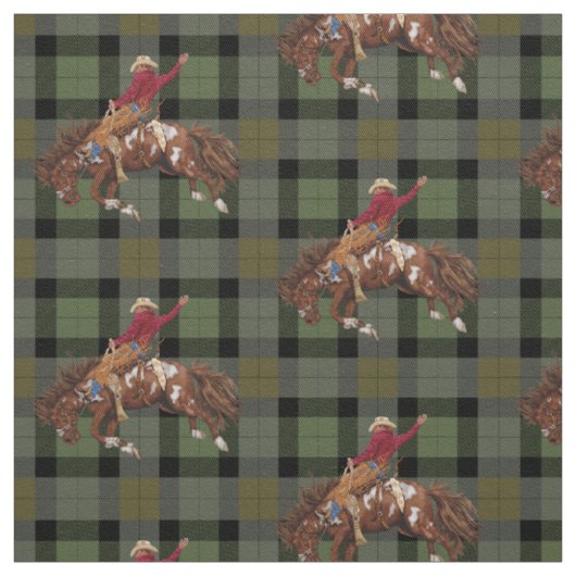 Rodeo Cowboy-Bronco Busting Western Stof (Swatch)