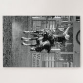 Rodeo Cowboy Bucking Horse 8 seconden naar score Legpuzzel (Horizontaal)