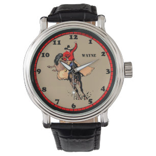 Rodeo Cowboy Bull Rider Custom eWatch Horloge