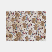 Rodeo Cowboy Bull Riding Cartoon All-Over-Print Fleece Deken (Voorkant (Horizontaal))