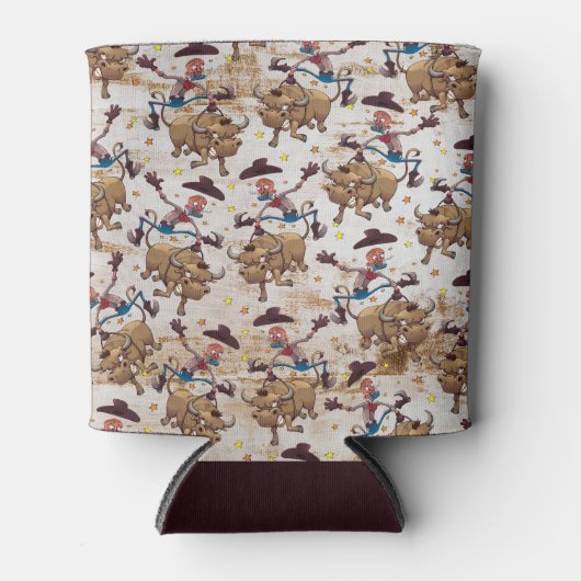 Rodeo Cowboy Bull Riding Country Western Blikjeskoeler (Voorkant)