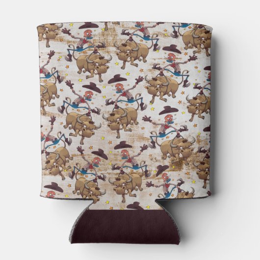 Rodeo Cowboy Bull Riding Country Western Blikjeskoeler (Achterkant)