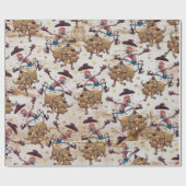 Rodeo Cowboy Bull Riding Land Western Cadeaupapier (Vlak)