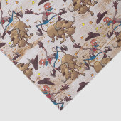 Rodeo Cowboy Bull Riding Land Western Tissuepapier (Detail)