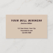 Rodeo Cowboy Bull Riding Visitekaartje (Achterkant)