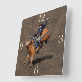 Rodeo Cowboy Bull-Riding Westerne Gedekte klok (Hoek)