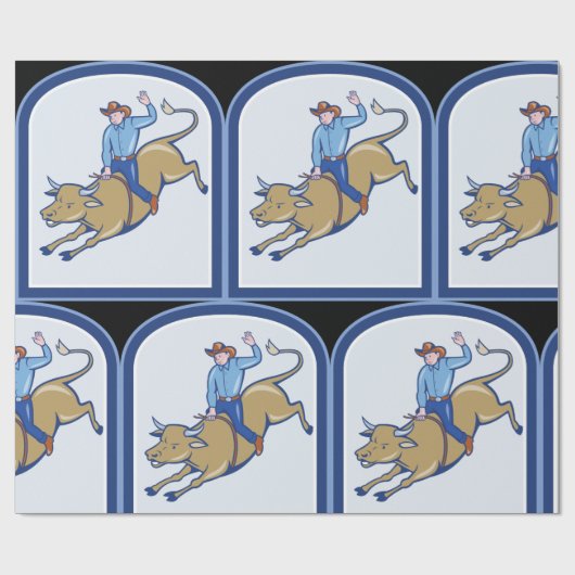 Rodeo Cowboy Cadeaupapier (Vlak)