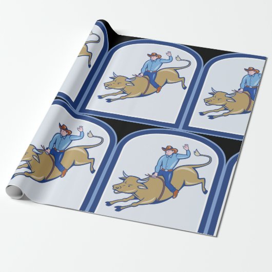 Rodeo Cowboy Cadeaupapier (Uitgerold)