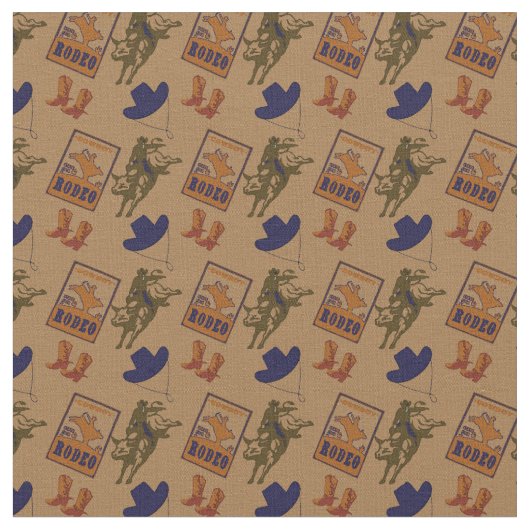 Rodeo Cowboy County Western Stof (Close Up)