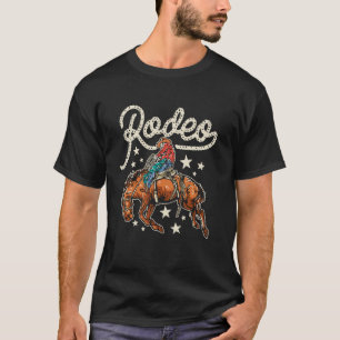 Rodeo Cowboy Cowgirl Paard Equestrian Westers Land T-shirt
