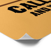 rodeo cowboy die een bronco poster maakt (Hoek)