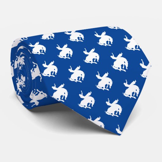 Rodeo Cowboy | diep blauw Stropdas (Opgerold)