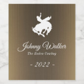 Rodeo Cowboy | Elegant Wijn Etiket (Enkel label)