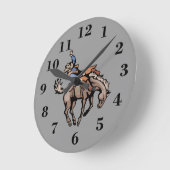 rodeo cowboy en bucking horse klok (Hoek)