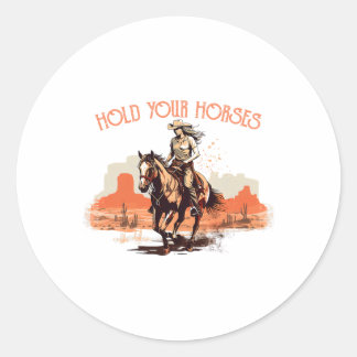  Rodeo Cowboy Houd je Paarden Ri Ronde Sticker