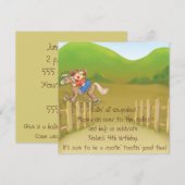 Rodeo Cowboy Kids Verjaardag thema uitnodiging (Voorkant / Achterkant)