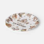 Rodeo Cowboy Kinderen Verjaardag Papieren Bordje (Gekanteld)