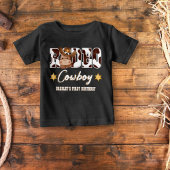 Rodeo Cowboy koe patroontje 1e verjaardag matching