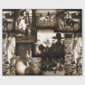 Rodeo Cowboy Landelijk Land Westers Cadeaupapier (Vlak)