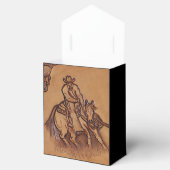 Rodeo Cowboy met western leder Bedankdoosjes (Geopend)