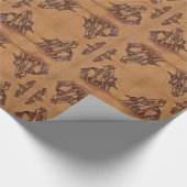 Rodeo Cowboy met western leder Cadeaupapier (Hoek)