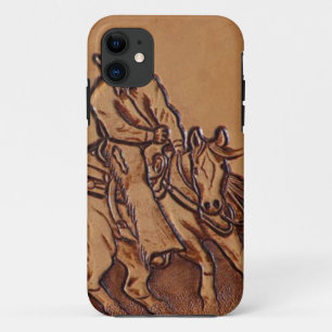 Rodeo Cowboy met western leder Case-Mate iPhone Case