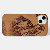 Rodeo Cowboy met western leder Case-Mate iPhone Case (Achterkant (horizontaal))