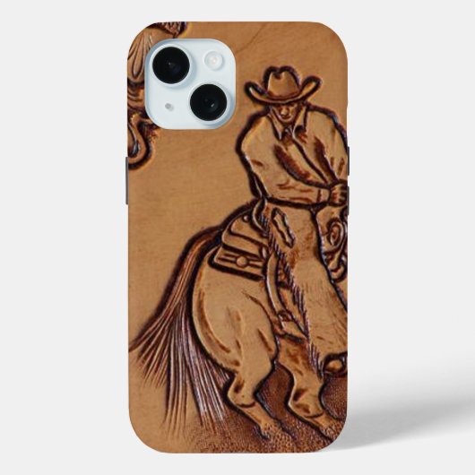 Rodeo Cowboy met western leder Case-Mate iPhone Case (Achterkant)