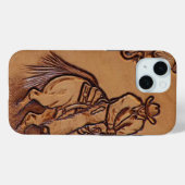 Rodeo Cowboy met western leder Case-Mate iPhone Case (Achterkant (horizontaal))