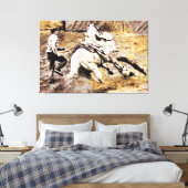 *~*  Rodeo Cowboy Paard AR22 Western Canvas Afdruk (Insitu (Slaapkamer))
