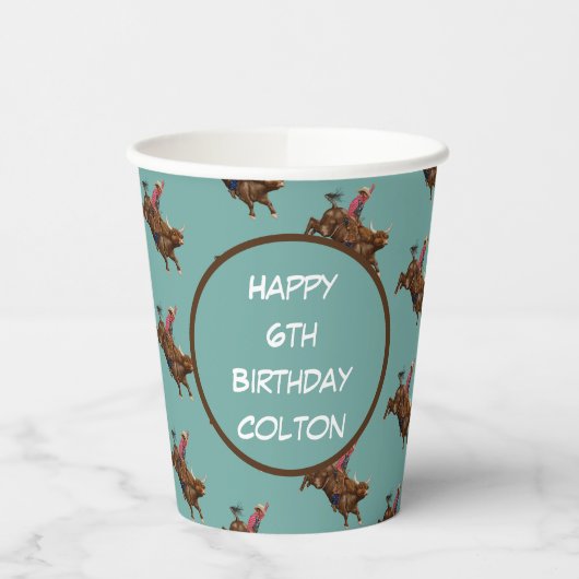 Rodeo cowboy papieren bekers (Links)