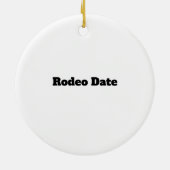 Rodeo Cowboy, personaliseer de rug Keramisch Ornament (Achterkant)