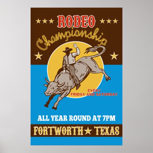 Rodeo Cowboy poster (Voorkant)