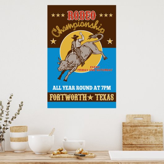 Rodeo Cowboy poster (Keuken)