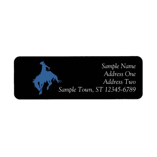 Rodeo Cowboy retour adreslabel Etiket (Voorkant)
