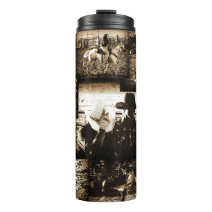 Rodeo Cowboy Rustic Land Western thema Thermosbeker